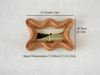 Dimensions for the wave frame: 15.5x10.5cm outer size, with a 5.5x8cm inner window for landscape artwork.