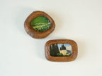 Handcrafted Walnut Solid Wood Wall Hanging Picture Frame Set with Artwork