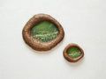 Large and Small Solid Walnut Wood Wall Hanging Picture Frame Set – Lake Shapes