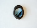 black walnut wood wall art frame ocean whale illustration handmade wall decor