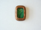 Front view of the Rounded Rectangle handmade solid wood art frame in a vertical orientation, featuring a painting of white birds flying over a dense green forest.