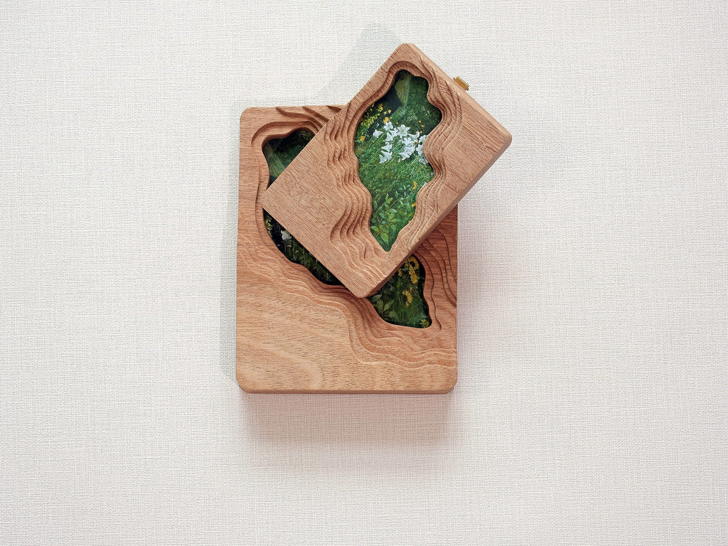 Large and Small Solid Wood Wall Hanging Picture Frame Set - Flowing Stream