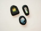 Handmade Solid Black Wood Wall Hanging Picture Frame Set with Artwork