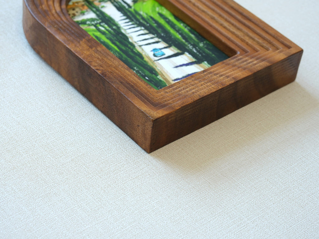 Stepped Arch Tuscany Landscape Wooden Picture Frame - Solid Wood Wall Decor