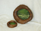 Large and Small Solid Walnut Wood Wall Hanging Picture Frame Set – Lake Shapes