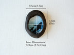 black walnut wood wall art frame dimensions size guide whale artwork decorative frame