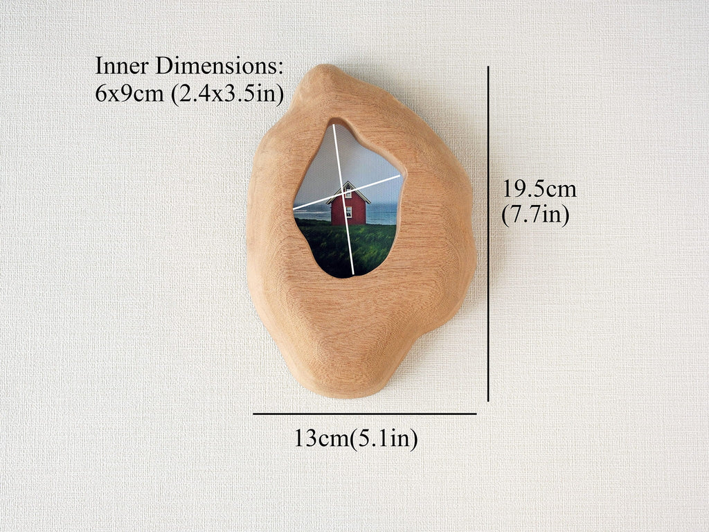 Handmade Solid Sapele Wood Wall Hanging Picture Frame Set with Artwork