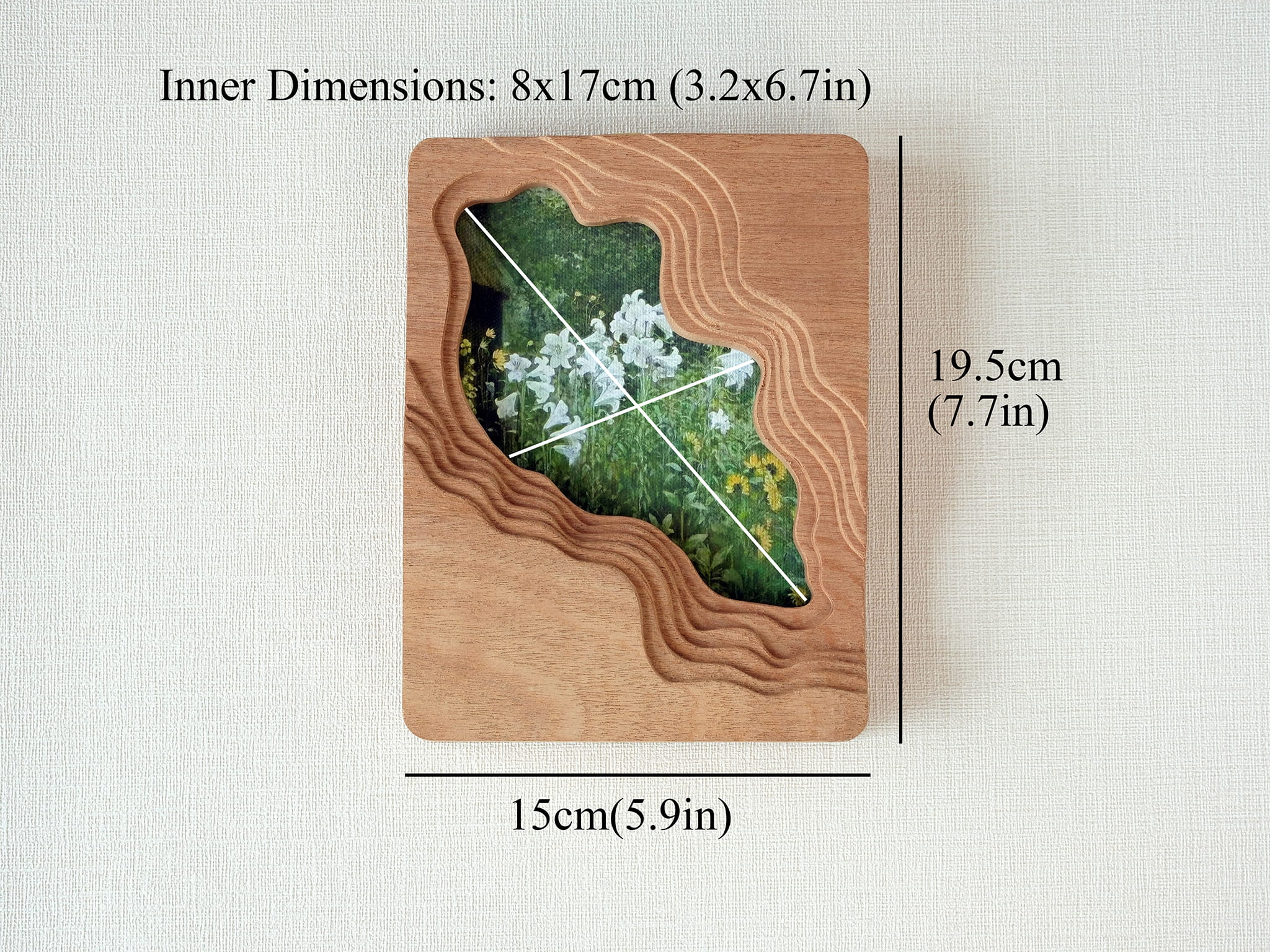 Large and Small Solid Wood Wall Hanging Picture Frame Set - Flowing Stream