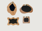 Handmade Solid Sapele Wood Wall Hanging Picture Frame Set with Artwork