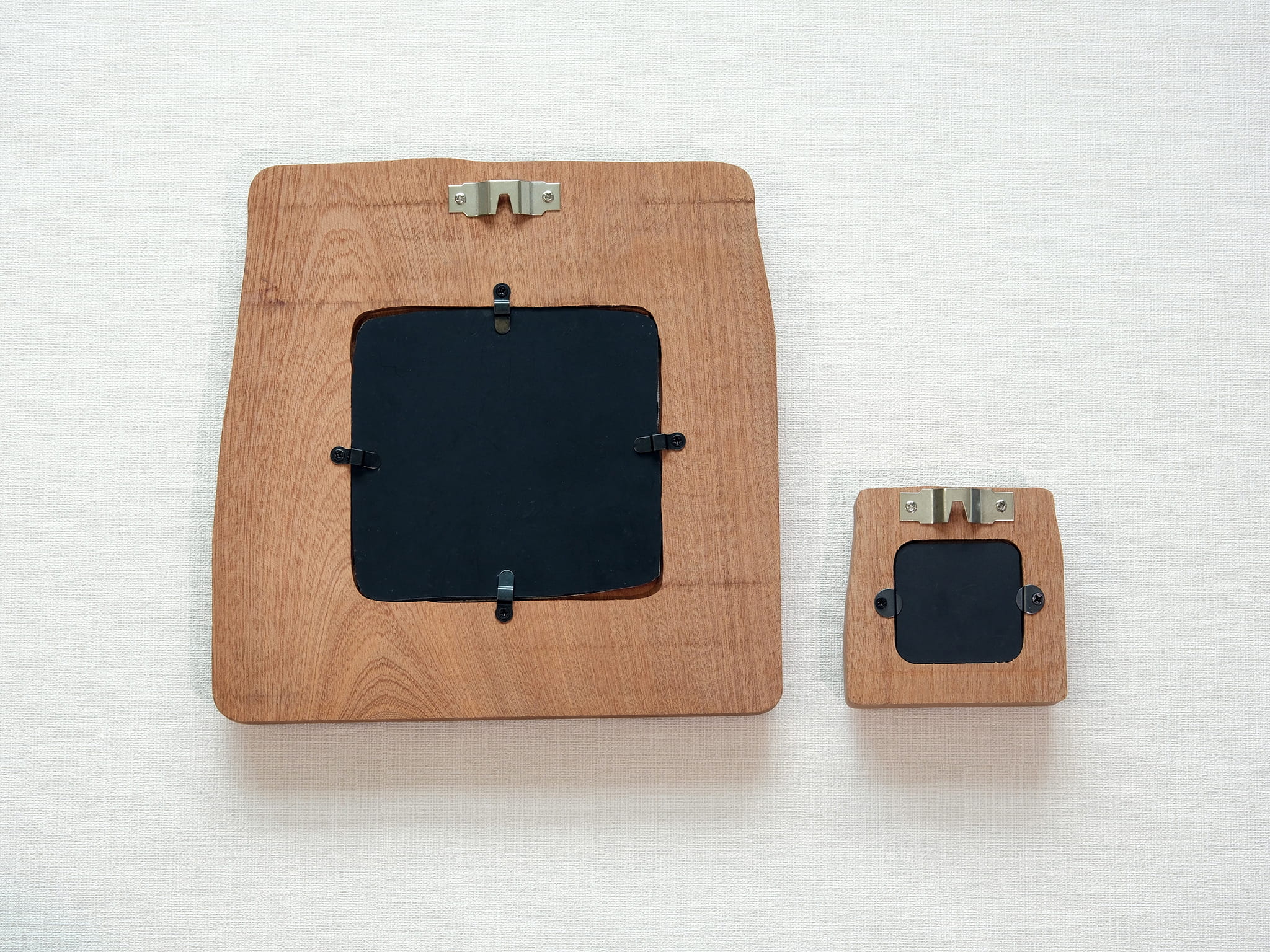 Large and Small Solid Wood Wall Hanging Picture Frame Set with Forest Artwork