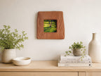 Large and Small Solid Wood Wall Hanging Picture Frame Set with Forest Artwork