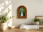 Large and Small Solid Walnut Wood Wall Hanging Picture Frame Set with Artwork